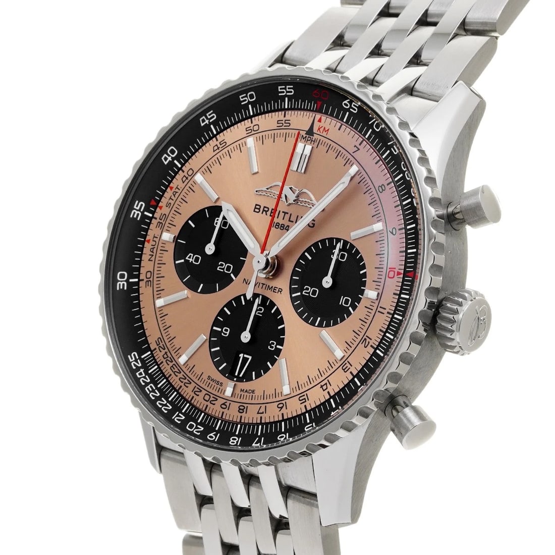 BREITLING NAVITIMER CHRONO PINK/BLACK WATCH - 2