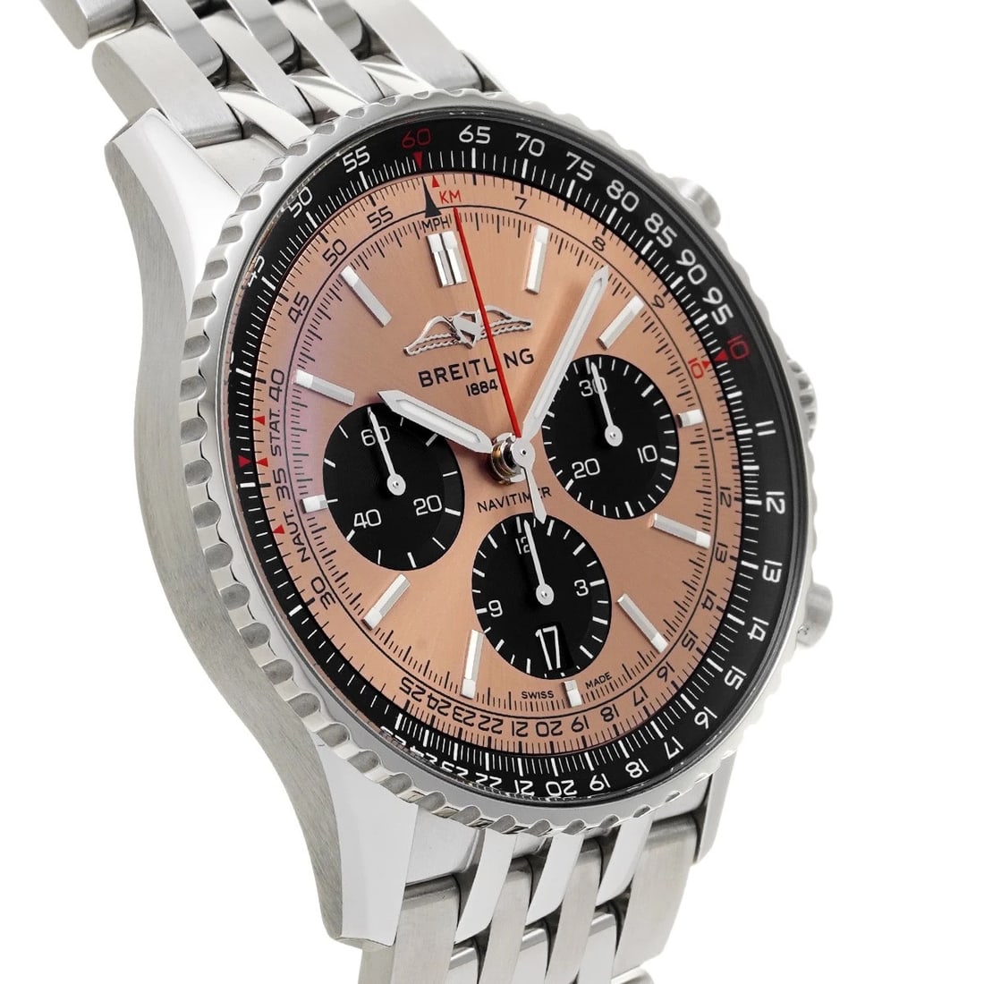 BREITLING NAVITIMER CHRONO PINK/BLACK WATCH - 3