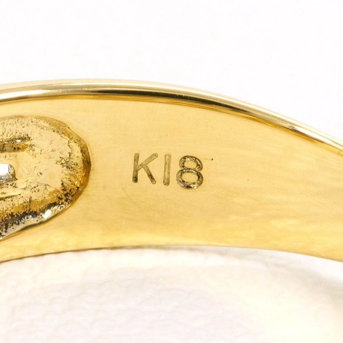 K18 18K GOLD RING DIAMOND - 4