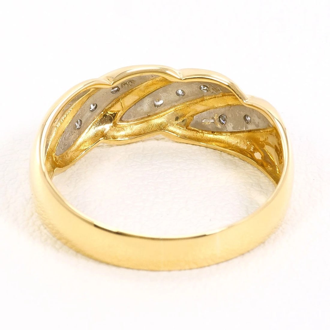 PT900 PLATINUM K18 RING DIAMOND - 3