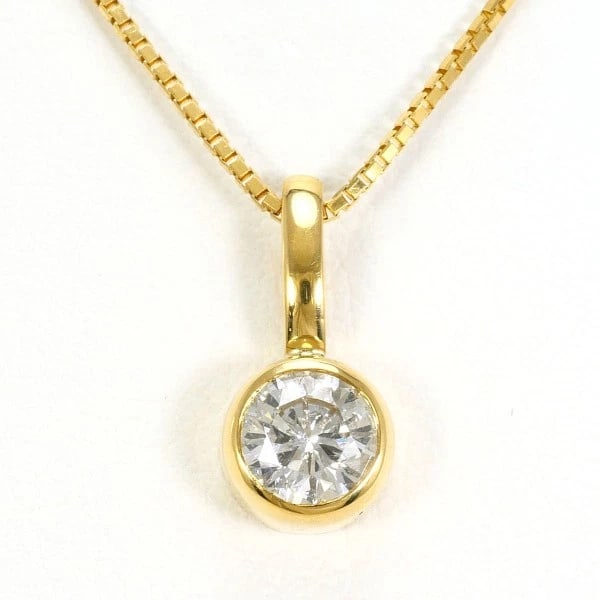 NECKLACE K18/YELLOW GOLD: Necklace K18/Yellow Gold Brand: No Brand Type/Style: Necklace Material: K18/Yellow Gold, Main Stone/Creation Diamond Color: Yellow Gold Size: Total length around 11 x 0.2" (Top and chain are