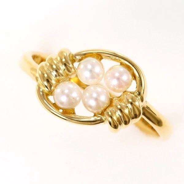 RING K18/YELLOW GOLD: Ring K18/Yellow Gold Brand: No Brand Type/Style: Ring Material: K18/Yellow Gold, Main Stone/Creation Pearl (Diamond) Color: Yellow Gold Size: US61/2 Accessories: None Accessories Notice: When