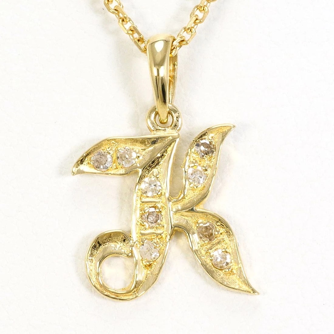 14K GOLD NECKLACE DIAMOND: 14K Gold Necklace Diamond Brand: No Brand Type/Style: Necklace Material: 14K Gold, Main Stone/Creation Diamond Color: Gold Size: total length 45cm Accessories: None Accessories Notice: When