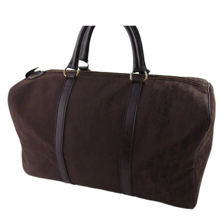 DIOR BOSTON BAG TROTTER CANVAS: Dior Boston Bag Trotter Canvas Brand: Dior Type/Style: Bag Material: Canvas, Leather Color: Brown, Gold Size: Width 40 cm (15.7 in), Height 22 cm (8.7 in), Depth 17.5 cm (6.9 in) Accessories: None