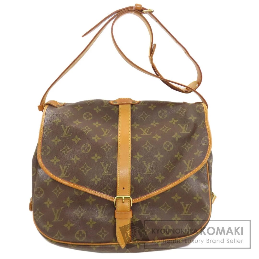 LOUIS VUITTON SAUMUR 35 MONOGRAM CANVAS SHOULDER BAG: Louis Vuitton Saumur 35 Monogram Canvas Shoulder Bag Brand: LOUIS VUITTON Type/Style: Bag Material: Monogram Canvas Color: Brown Monogram Size: 28 cm (11.0 in) (H) x 32 cm (12.6 in) (W) x 23 cm (9.1