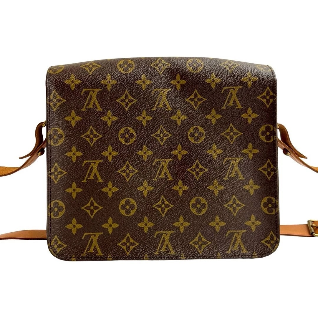 LOUIS VUITTON MONOGRAM LEATHER SHOULDER BAG BROWN: Louis Vuitton Monogram Leather Shoulder Bag Brown Brand: LOUIS VUITTON Type/Style: Bag Material: Leather / PVC Color: Brown Size: approximately 20 cm (7.9 in) in height, 25 cm (9.8 in) in width, and 7