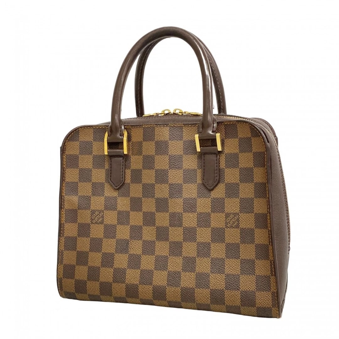 LOUIS VUITTON DAMIER TRIANA HANDBAG EBONY: Louis Vuitton Damier Triana Handbag Ebony Brand: Louis Vuitton Type/Style: Bag Material: Damier Canvas Color: Ebony Size: approximately 22 cm (8.7 inches) in height, 26 cm (10.2 inches) in width, and