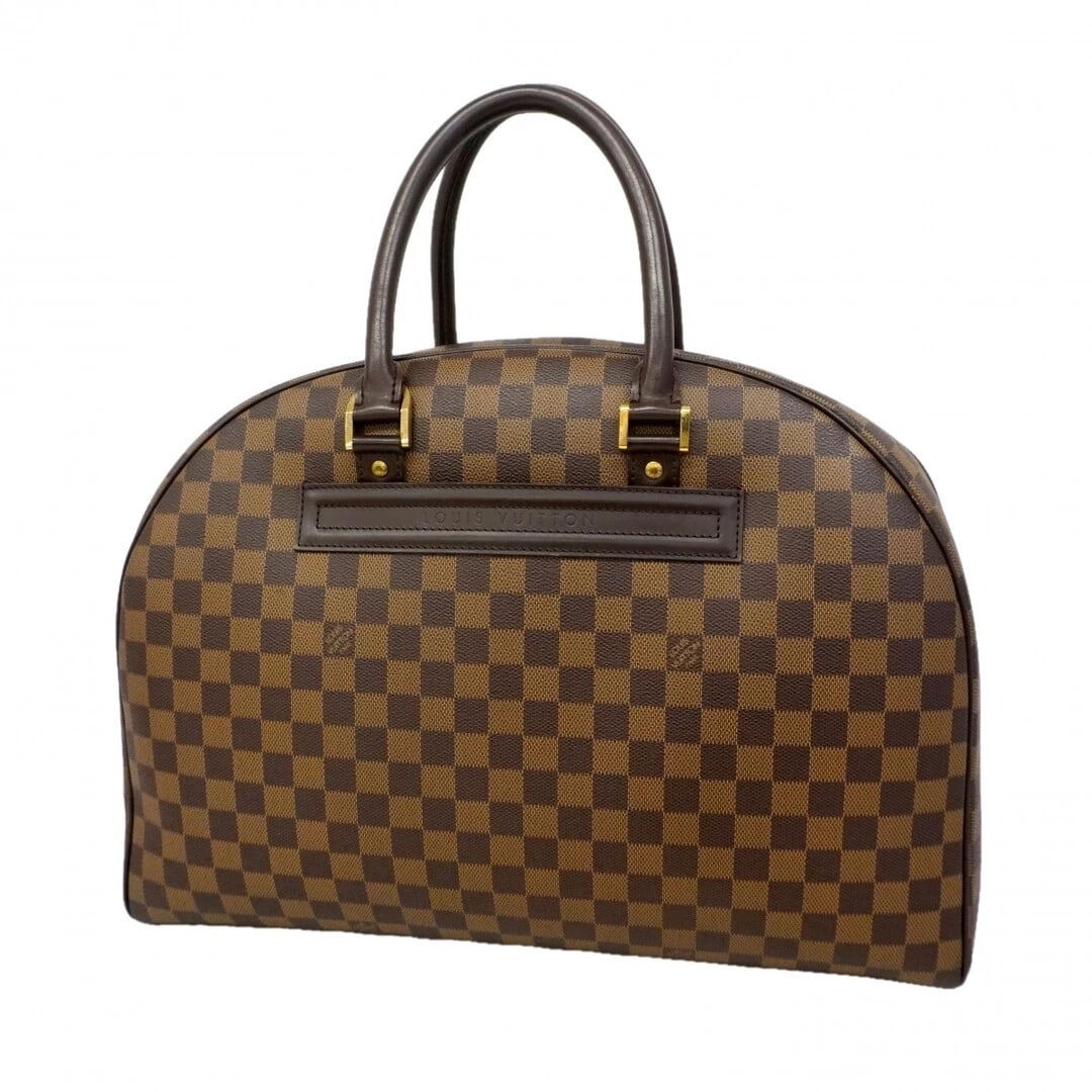 LOUIS VUITTON DAMIER NOLITA 24 HANDBAG BROWN: Louis Vuitton Damier Nolita 24 Handbag Brown Brand: LOUIS VUITTON Type/Style: Handbag Material: Damier Canvas Color: Ebene (Brown) Size: Approximately 33 cm (13 in) H x 44 cm (17.3 in) W x 16.5 cm