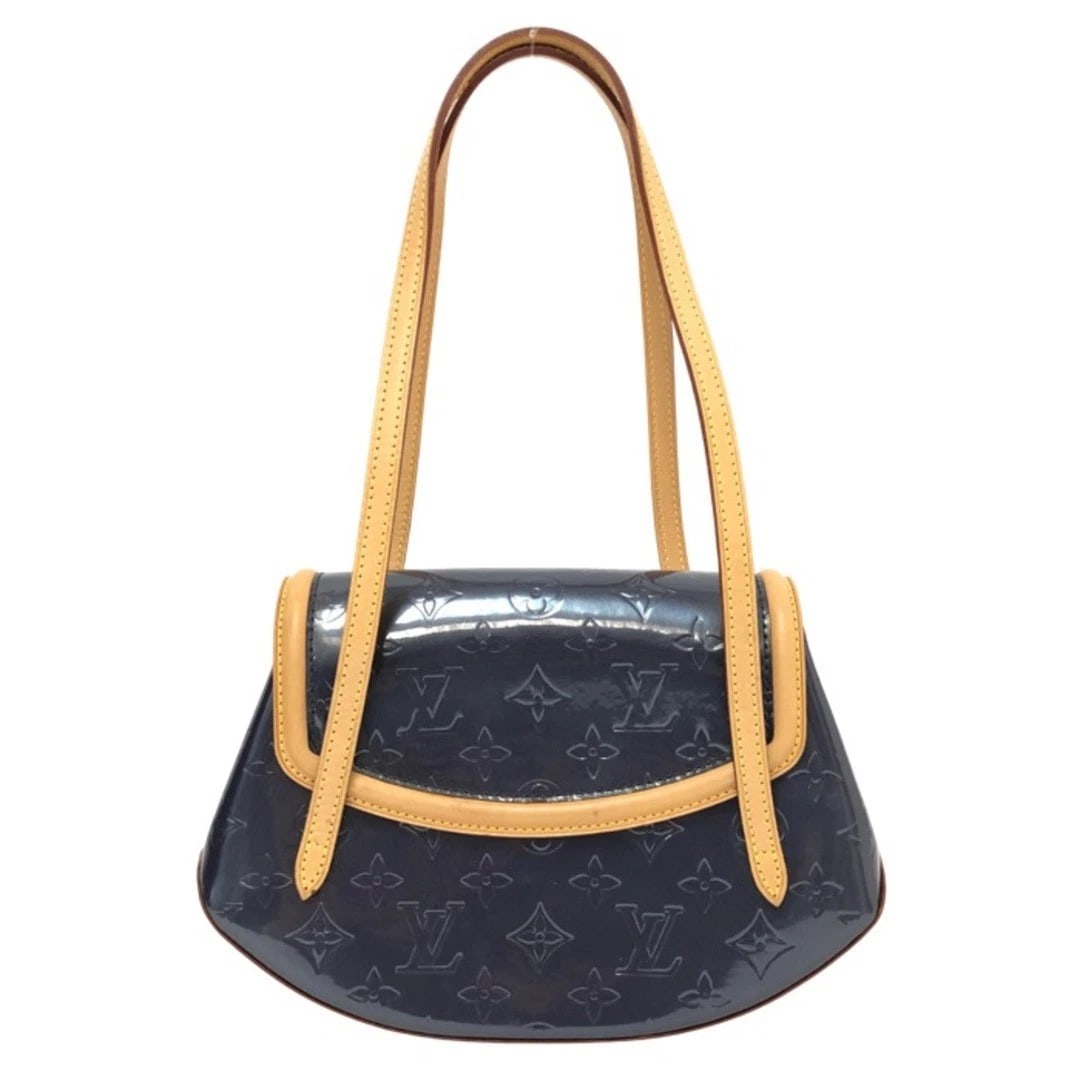 LOUIS VUITTON BISCAYNE BAY PM HANDBAG MONOGRAM VERNIS: Louis Vuitton Biscayne Bay PM Handbag Monogram Vernis Brand: LOUIS VUITTON Type/Style: Handbag / Shoulder Bag Material: Monogram Vernis Leather Color: Indigo Size: Approximately 25 cm (9.8 in) W x 17