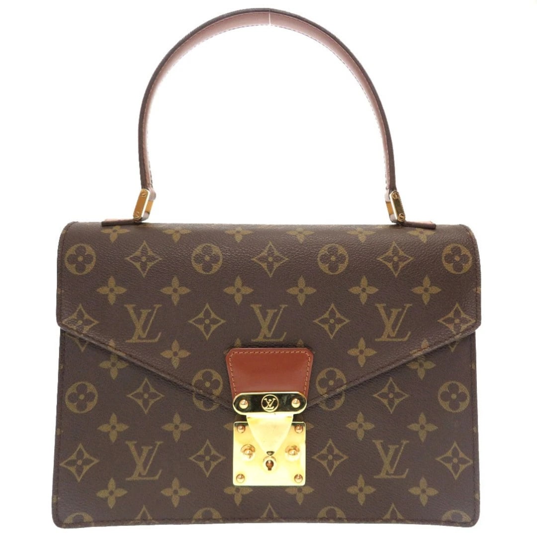 LOUIS VUITTON MONOGRAM CONCORDE HANDBAG BROWN GOLD (1 of 5)
