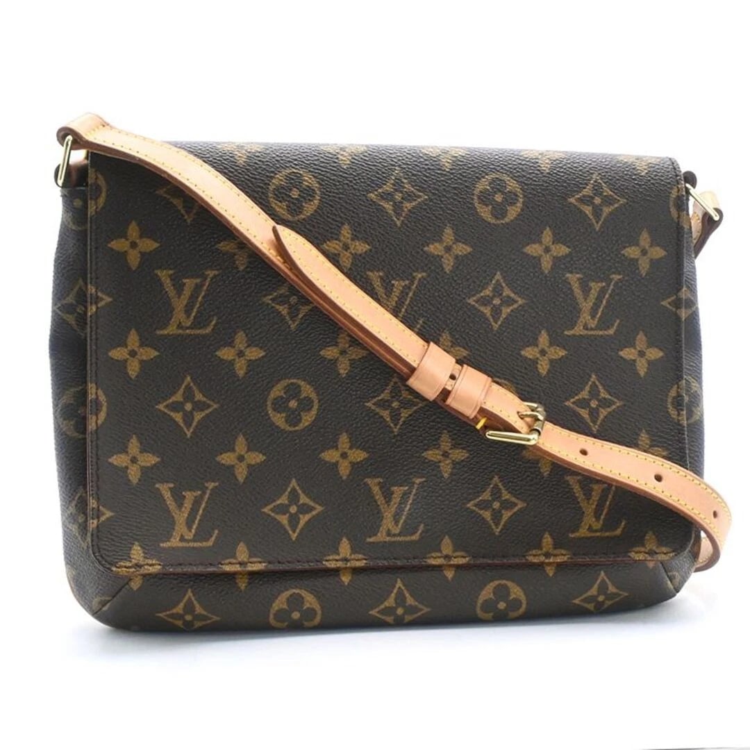 LOUIS VUITTON MUSETTE TANGO MONOGRAM SHOULDER BAG: Louis Vuitton Musette Tango Monogram Shoulder Bag Brand: Louis Vuitton Type/Style: Bag Material: Monogram Canvas Color: Exterior Color Monogram Size: 25.5 cm (10.0 in) W x 18.5 cm (7.3 in) H x 6.5 cm 