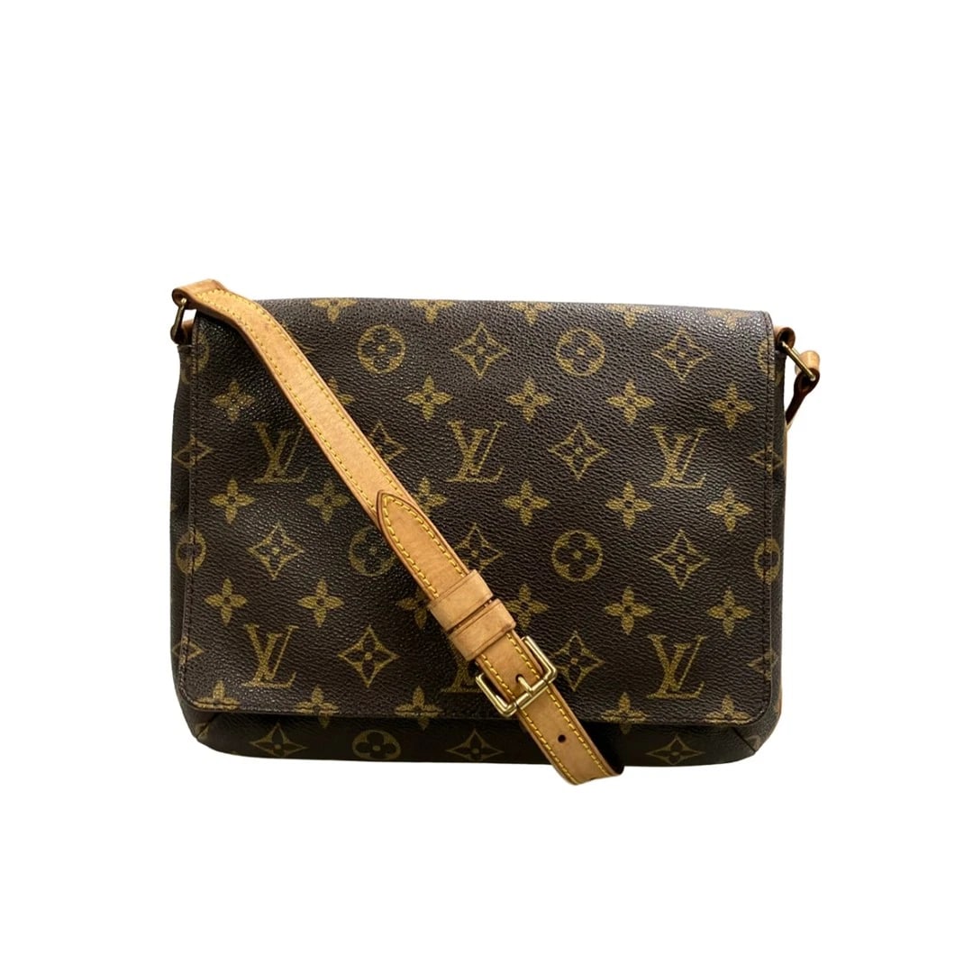 LOUIS VUITTON MONOGRAM MUSETTE TANGO SHOULDER BAG: Louis Vuitton Monogram Musette Tango Shoulder Bag Brand: LOUIS VUITTON Type/Style: Bag Material: Exterior Material Canvas Color: Brown (Other) Size: Height 19 cm (7.5 in), Width 23.5 cm (9.3 in), Dept