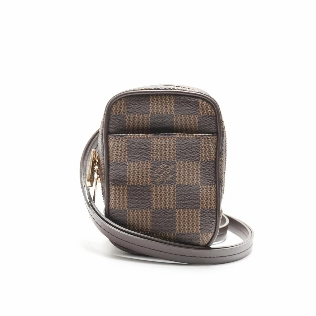 LOUIS VUITTON DAMIER ETUI OKAPI PM SHOULDER BAG: Louis Vuitton Damier Etui Okapi PM Shoulder Bag Brand: LOUIS VUITTON Type/Style: Bag Material: Exterior Material Canvas Color: Brown Size: Approximately 8 cm (3.1 in) W x 11 cm (4.3 in) H x 3.5 cm (1.