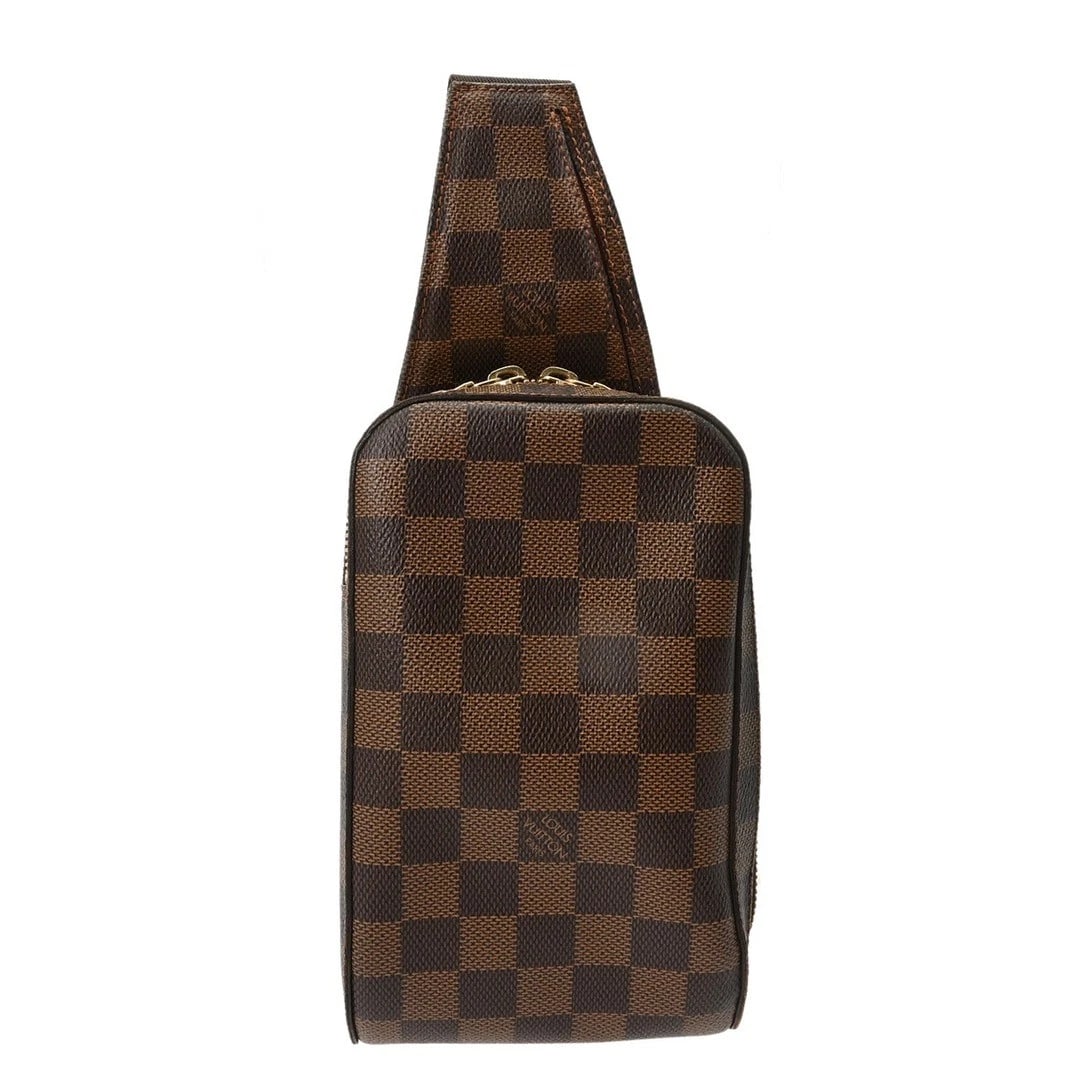 LOUIS VUITTON BODY BAG DAMIER EBENE: Louis Vuitton Body Bag Damier Ebene Brand: LOUIS VUITTON Type/Style: Bag Material: Damier Canvas Color: Ebene (Dark Brown) Size: Approximately 20 cm (7.9 in) H x 11.5 cm (4.5 in) W x 5 cm (2.0 in) D