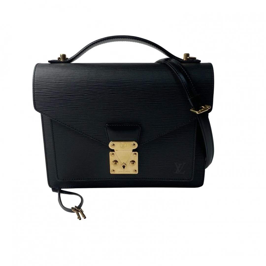 LOUIS VUITTON EPI MONCEAU SHOULDER BAG BLACK: Louis Vuitton Epi Monceau Shoulder Bag Black Brand: LOUIS VUITTON Type/Style: Bag Material: Epi Leather Color: Black Size: W26-27cm (10.2-10.6 in) x H19cm (7.5 in) x D6.5cm (2.6 in) Accessories: None