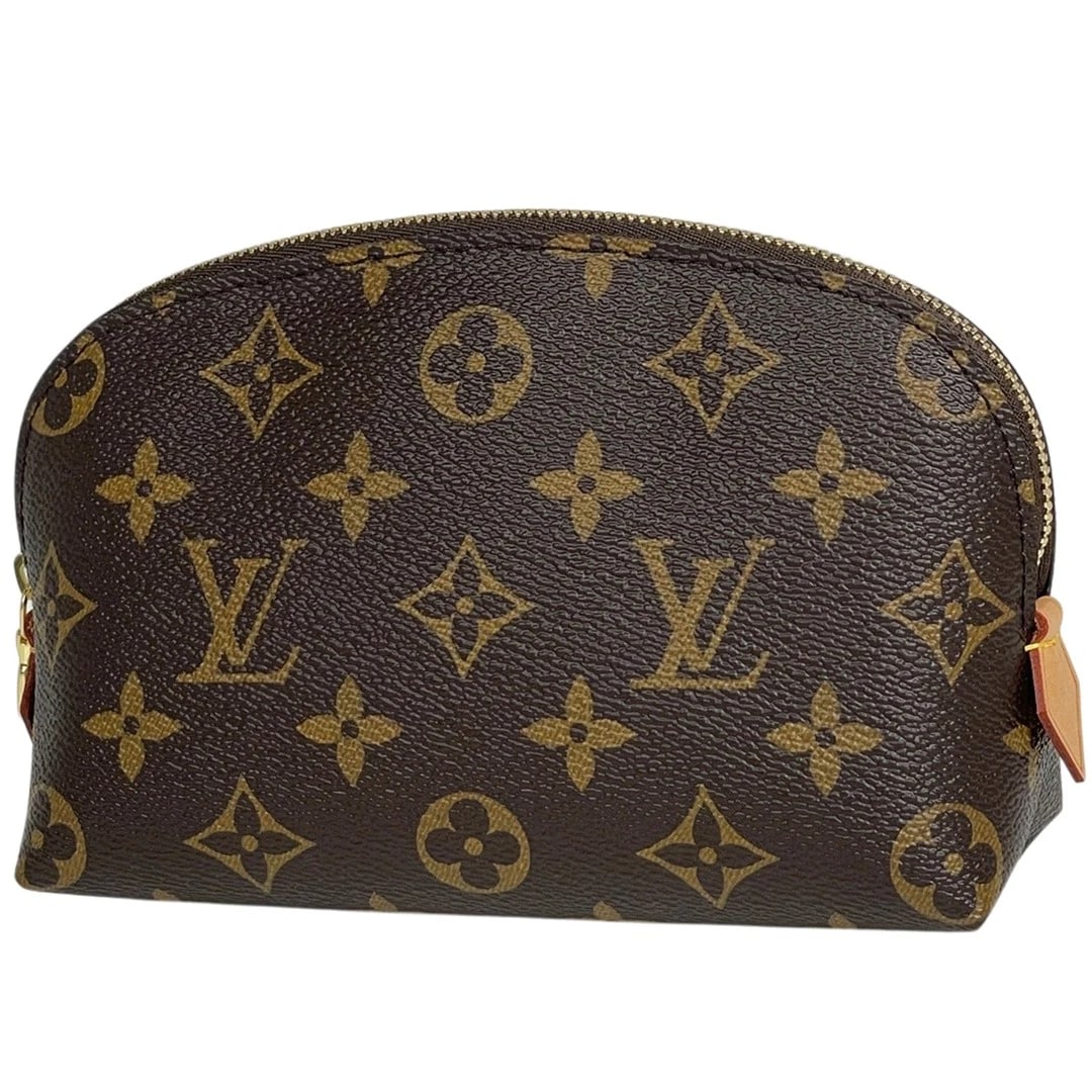 LOUIS VUITTON POCHETTE MAKEUP COSMETIC BAG: Louis Vuitton Pochette Makeup Cosmetic Bag Brand: Louis Vuitton Type/Style: Pochette Cosmetic Bag Material: Monogram Canvas Color: Brown Size: approximately 17 cm (6.7 in) in width, 12 cm (4.7 in) in 