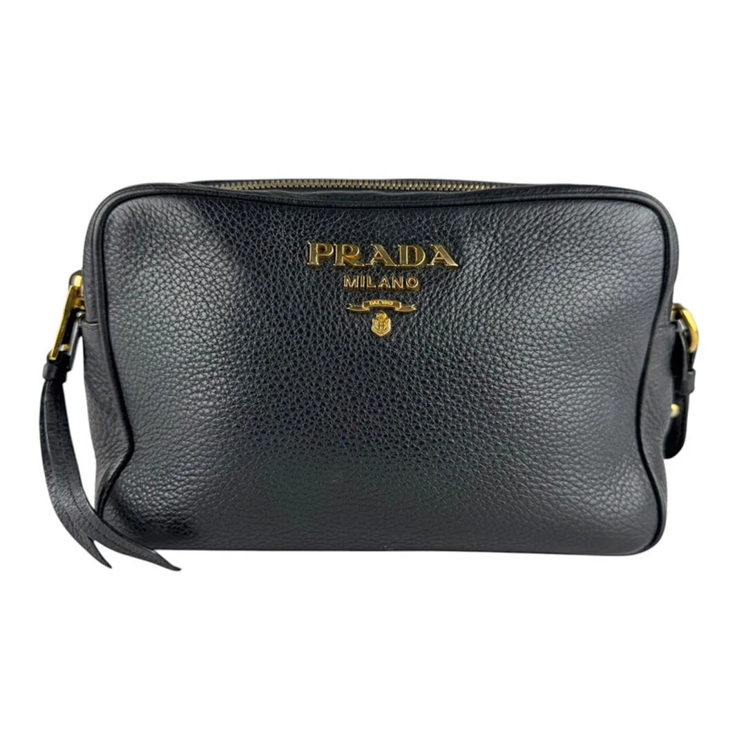 PRADA LEATHER BLACK CROSSBODY BAG SMALL (1 of 6)
