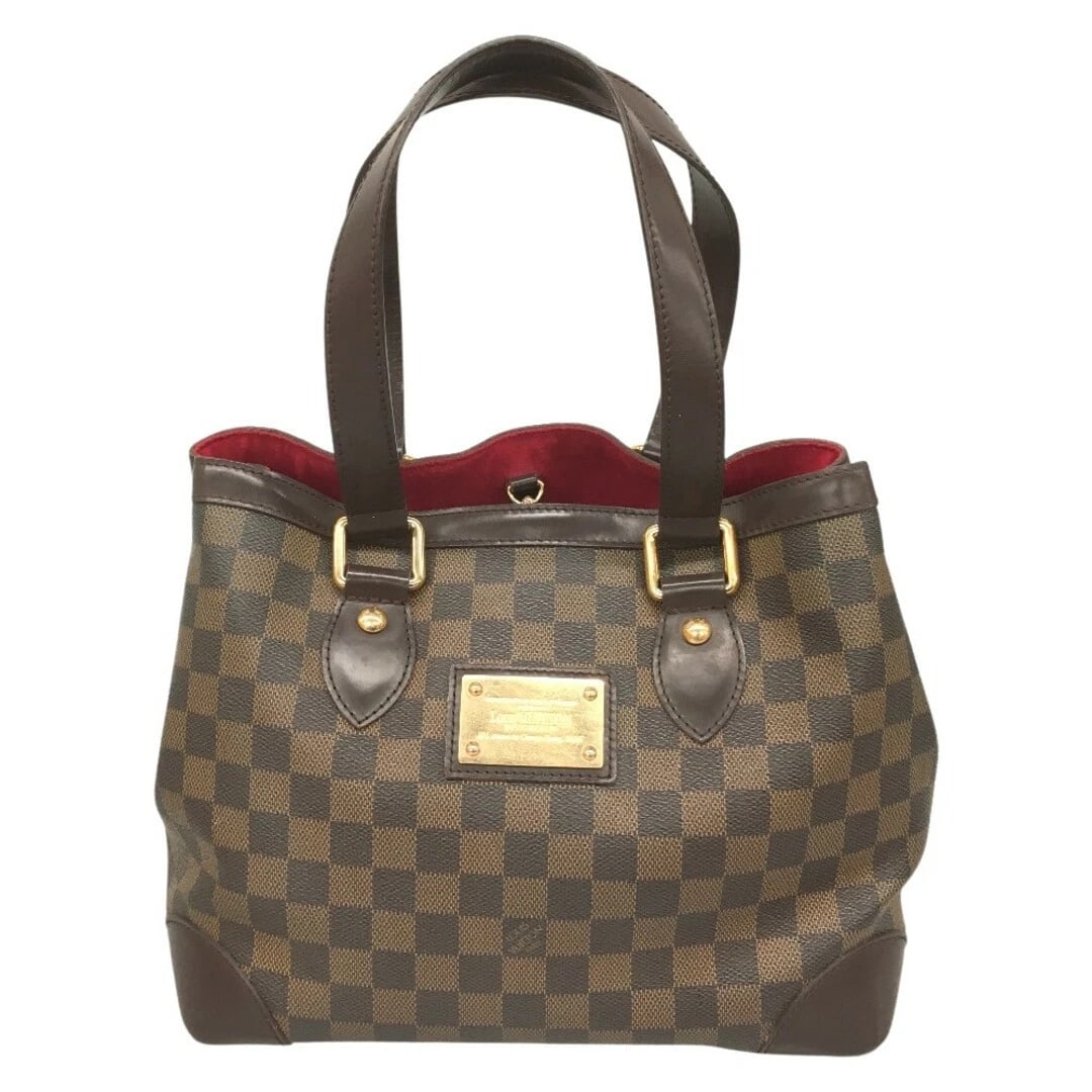 LOUIS VUITTON DAMIER HAMPSTEAD PM BAG: Louis Vuitton Damier Hampstead PM Bag Brand: Louis Vuitton Type/Style: Bag Material: Canvas with leather accents Color: Damier pattern Size: Height: 24 cm (9.4 in) Width: 28 cm (11.0 in) Accessories: