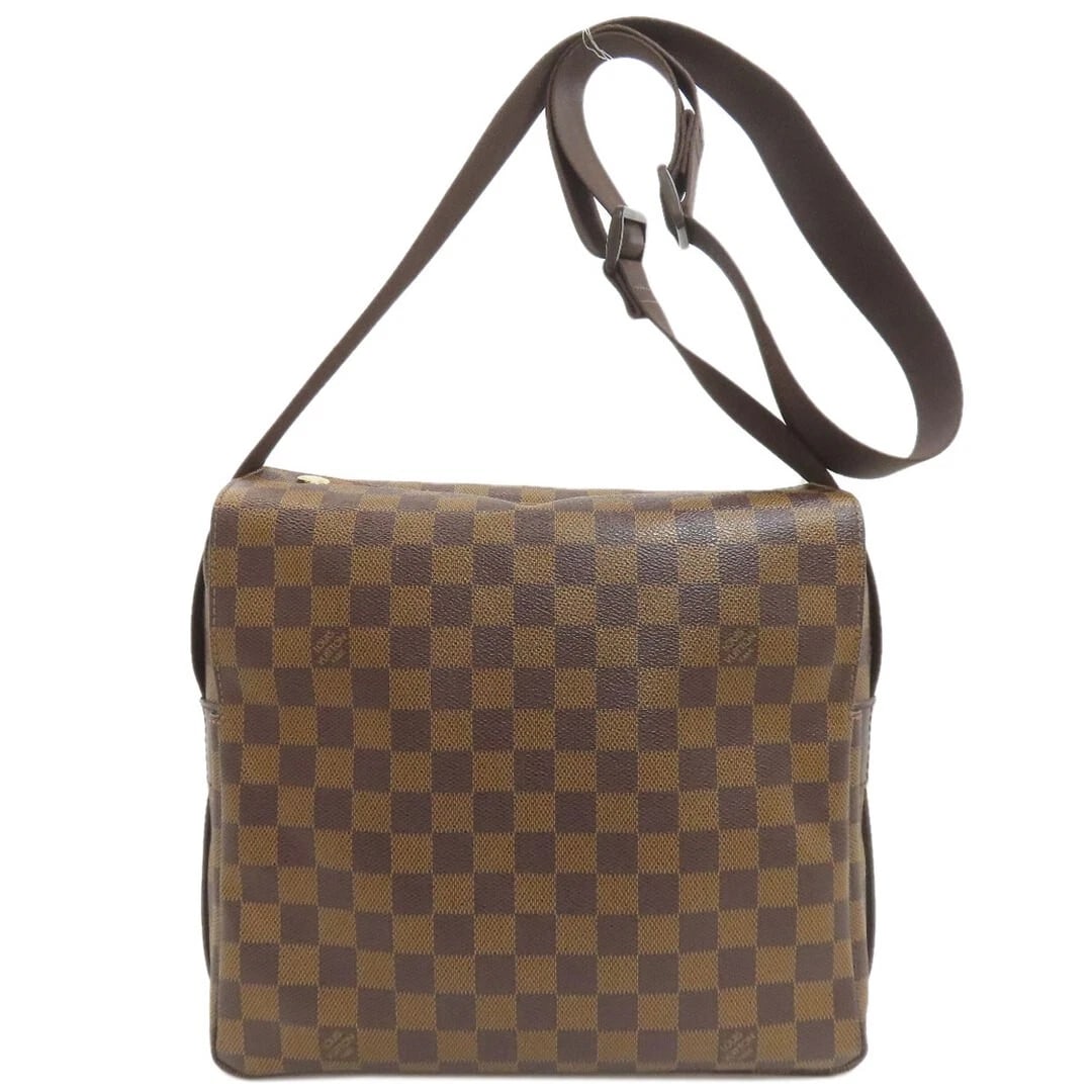 LOUIS VUITTON NAVIGLIO SHOULDER BAG DAMIER CANVAS BROWN: Louis Vuitton Naviglio Shoulder Bag Damier Canvas Brown Brand: LOUIS VUITTON Type/Style: Bag Material: Damier Canvas Color: Damier/Eb?ne/Brown Size: Approximately 25 cm (9.8 in) height, 27 cm (10.6