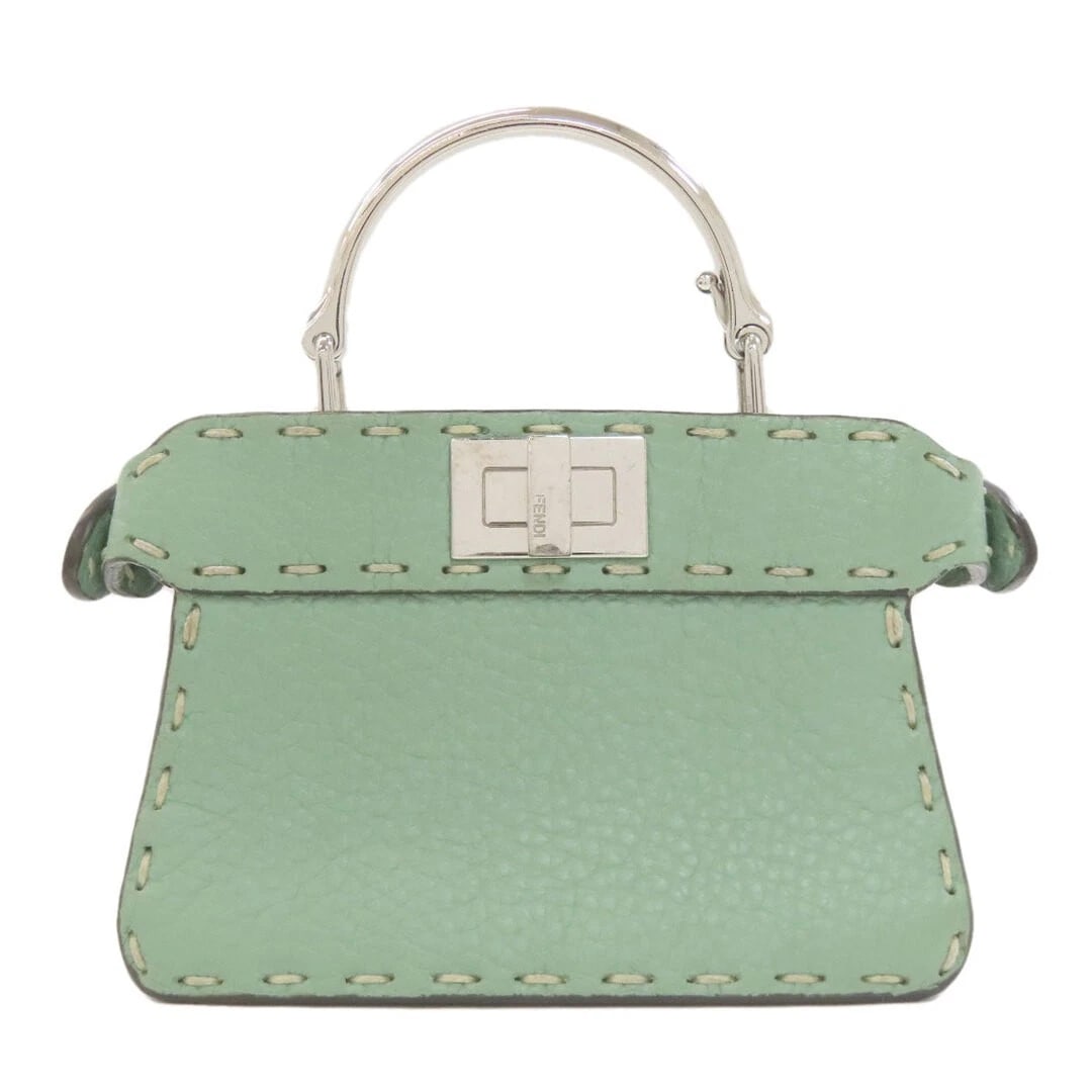 FENDI MICRO PEEKABOO HANDBAG LEATHER PYTHON CALF GREEN - 2