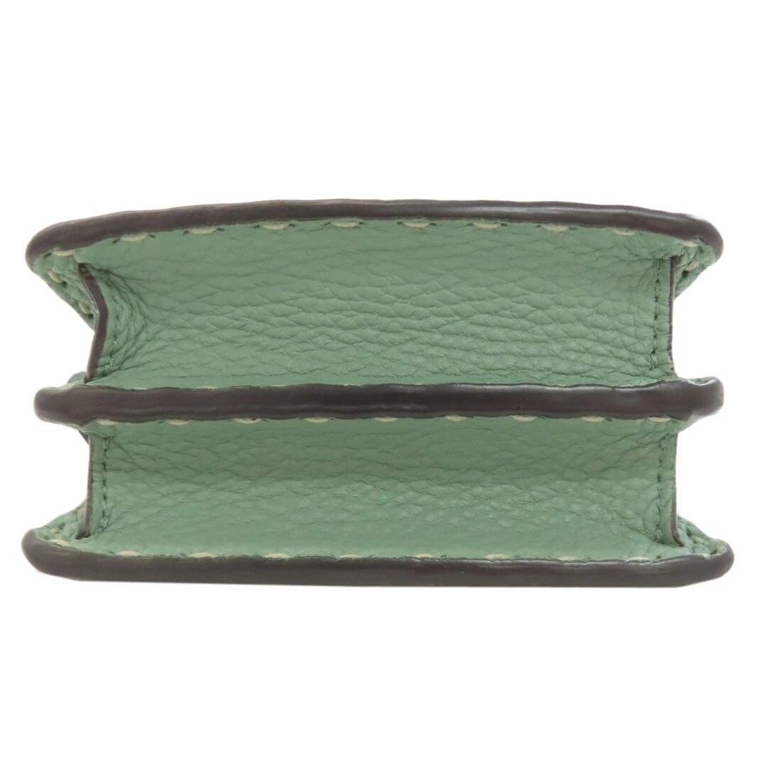 FENDI MICRO PEEKABOO HANDBAG LEATHER PYTHON CALF GREEN - 4