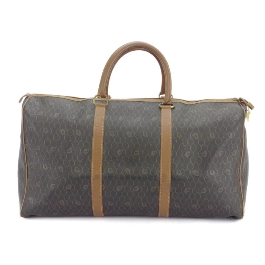 DIOR BOSTON TRAVEL BAG LOGO LEATHER: Dior Boston Travel Bag Logo Leather Brand: Dior Type/Style: Bag Material: PVC, Leather Color: Black, Brown, Gold Size: Width 55 cm (21.7 in), Height 31 cm (12.2 in), Depth 25 cm (9.8 in) Accessori