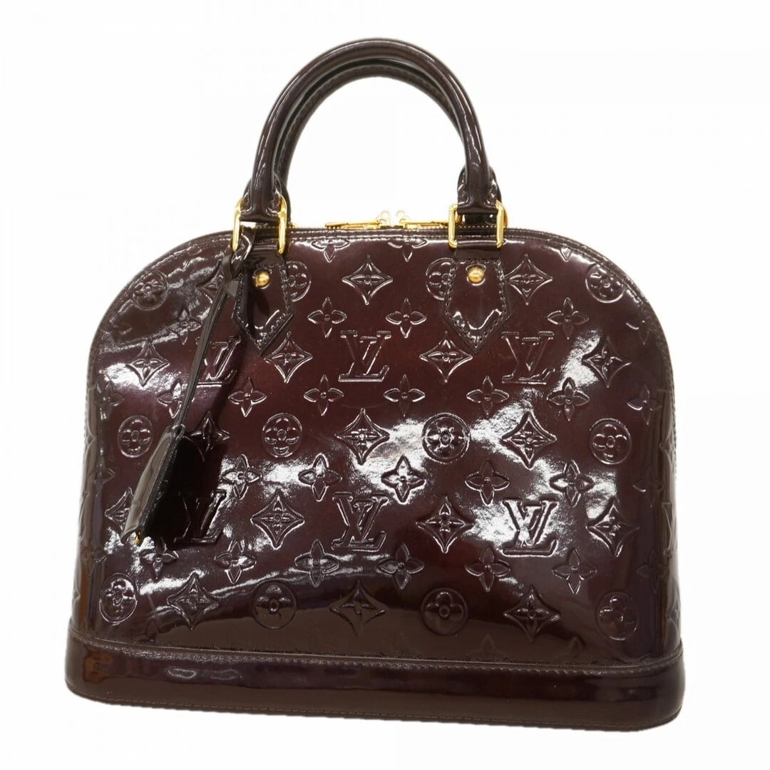 LOUIS VUITTON VERNIS ALMA PM HANDBAG AMARANTH: Louis Vuitton Vernis Alma PM Handbag Amaranth Brand: LOUIS VUITTON Type/Style: Handbag Material: Vernis Patent Leather Color: Amaranth Size: Approximately 24 cm (9.4 in) (H) x 31 cm (12.2 in) (W) x