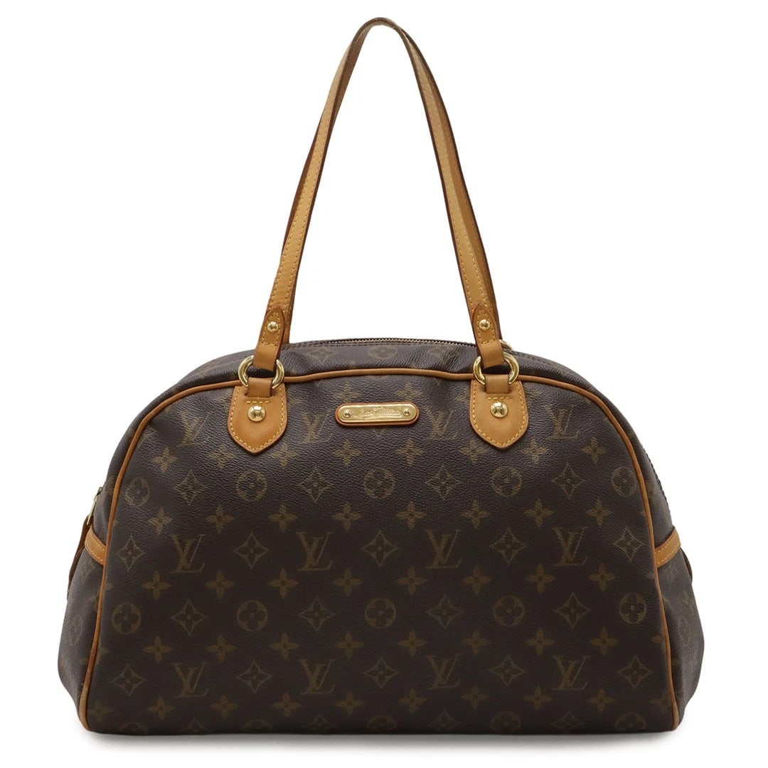 LOUIS VUITTON MONOGRAM MONTORGUEIL GM SHOULDER BAG BROWN PVC: Louis Vuitton Monogram Montorgueil GM Shoulder Bag Brown PVC Brand: LOUIS VUITTON Type/Style: Bag Material: Monogram Canvas with PVC Coating Color: Brown Size: W37.5cm (14.8 in) x H25cm (9.8 in) x D17