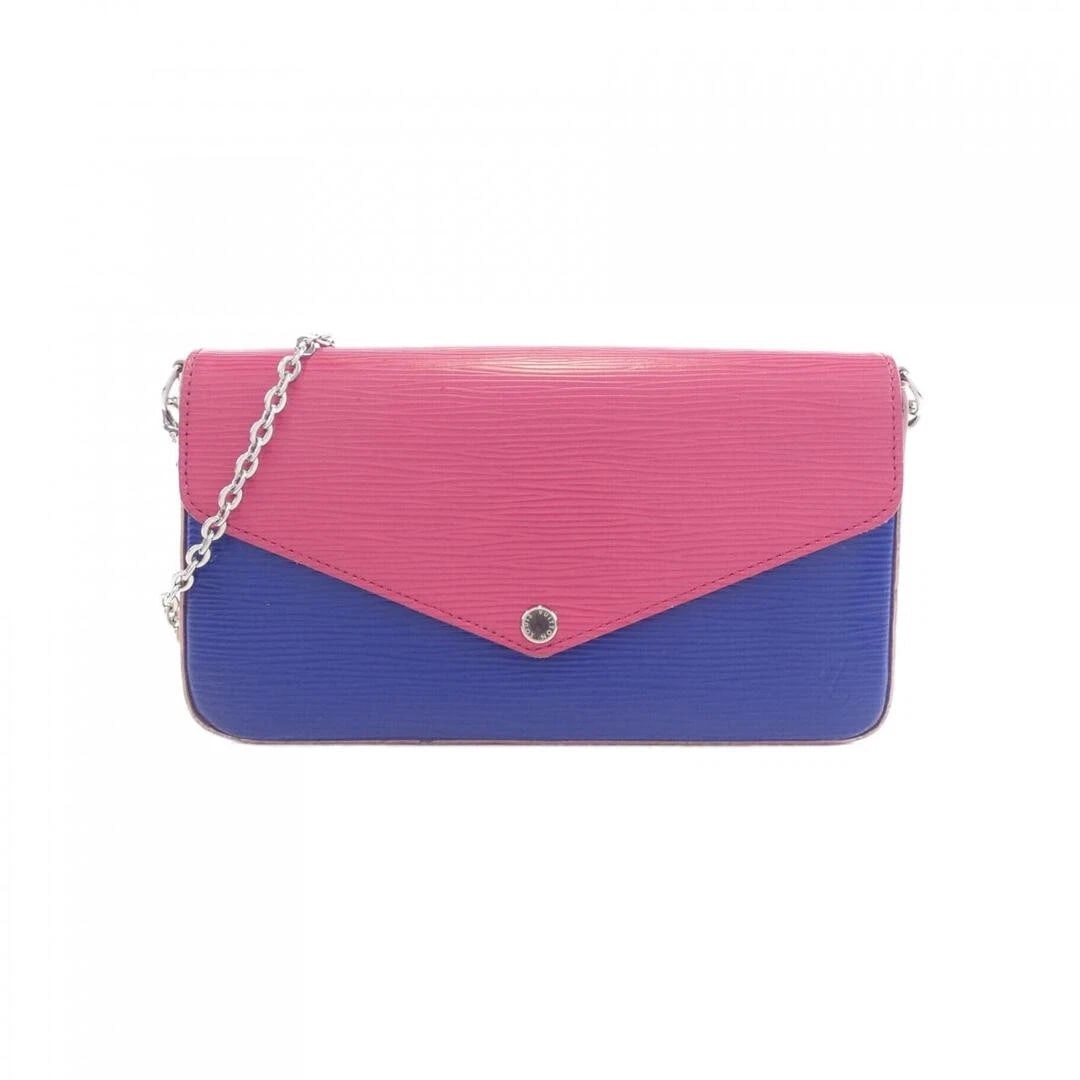 LOUIS VUITTON EPI POCHETTE FELICIE CALF LEATHER: Louis Vuitton Epi Pochette Felicie Calf Leather Brand: LOUIS VUITTON Type/Style: Bag Material: Calf Leather Color: Hot Pink / Silver Hardware Size: approximately 21 cm (8.3 in) in width, 11 cm (4.3 in
