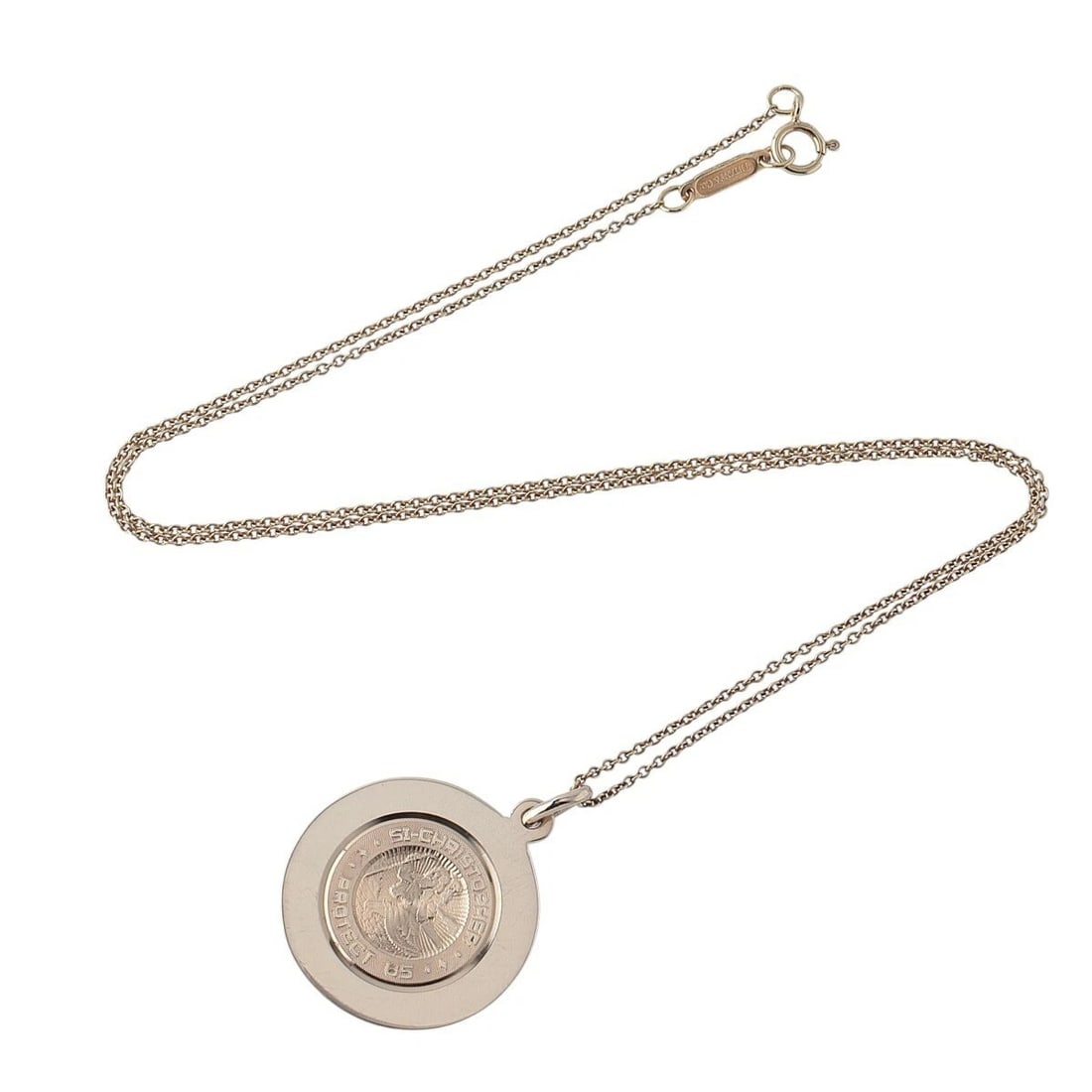 TIFFANY & CO. ST. CHRISTOPHER NECKLACE: Tiffany & Co. St. Christopher Necklace Brand: Tiffany & Co. Type/Style: Necklace Material: 14K 18K Yellow Gold Color: YG Size: Necklace Length: Approx. 41cm / 16.1in Pendant Size: Approx. 29mm ? 22mm