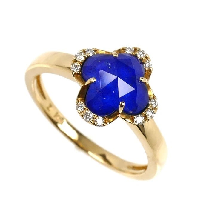 VENDOME AOYAMA LAPIS LAZULI RING: Vendome Aoyama Lapis Lazuli Ring Brand: Vendome Aoyama Type/Style: Ring Material: K18YG, Main Stone/Creation Lapis Lazuli Color: YG Size: US5 Accessories: None Accessories Notice: When purchasing