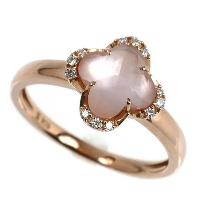 VENDOME AOYAMA ROSE QUARTZ DIAMOND RING: Vendome Aoyama Rose Quartz Diamond Ring Brand: Vendome Aoyama Type/Style: Ring Material: K18PG, Main Stone/Creation Rose Quartz Color: PG Size: US5.5 Accessories: None Accessories Notice: When