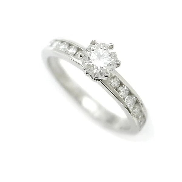 TIFFANY & CO. DIAMOND RING: Tiffany & Co. Diamond Ring Brand: Tiffany & Co. Type/Style: Ring Material: Pt950 Color: Pt Size: US4.5 Accessories: None Accessories Notice: When purchasing pre-owned goods, please refer to the