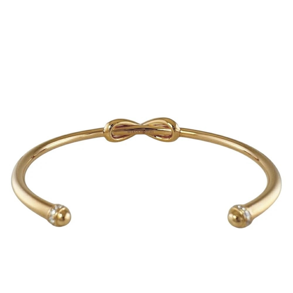 TIFFANY & CO. INFINITY CUFF DIAMOND BANGLE - 3