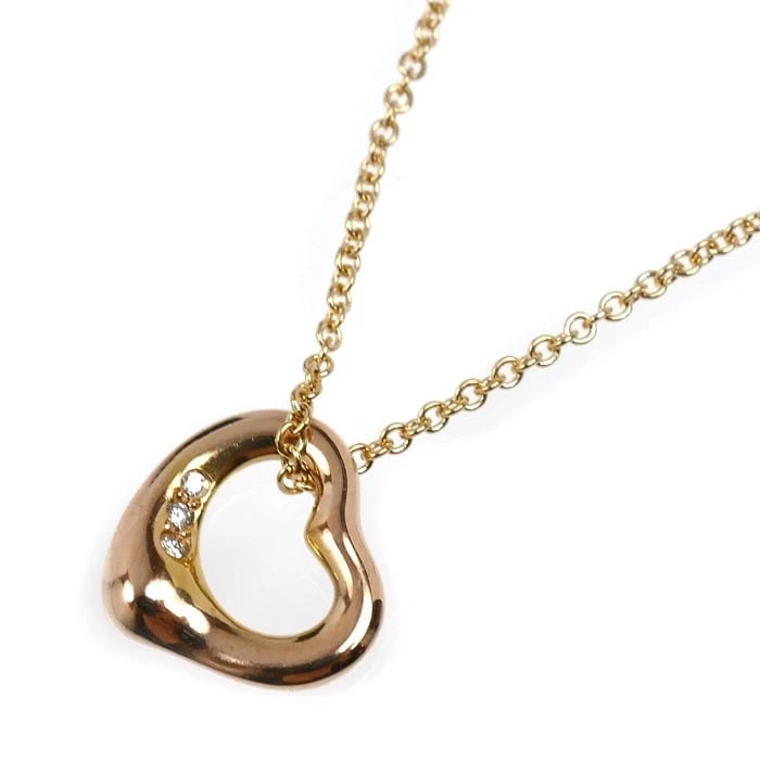 TIFFANY & CO OPEN HEART NECKLACE: Tiffany & Co Open Heart Necklace Brand: Tiffany & Co. Type/Style: Necklace Material: K18PG Color: PG Size: Chain Length: Approx. 16.1 inches (41 cm) Pendant Size: Approx. 11 mm ? 10 mm Accessories: