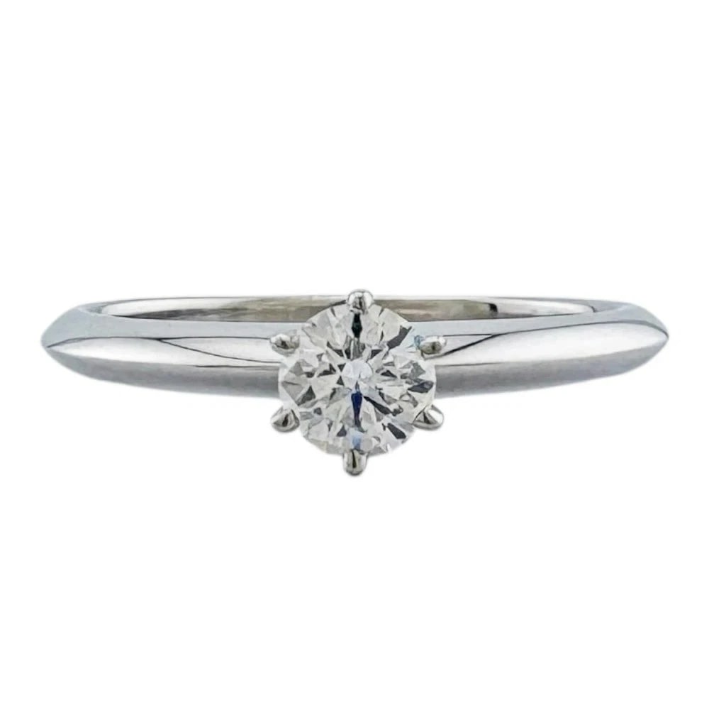 TIFFANY & CO. SOLITAIRE DIAMOND RING - 4