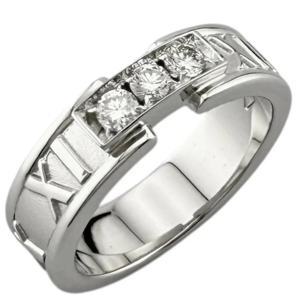 TIFFANY & CO. ATLAS DIAMOND RING: Tiffany & Co. Atlas Diamond Ring Brand: Tiffany & Co. Type/Style: Ring Material: K18 White Gold Color: WG Size: US 6 Accessories: None Accessories Notice: When purchasing pre-owned goods,