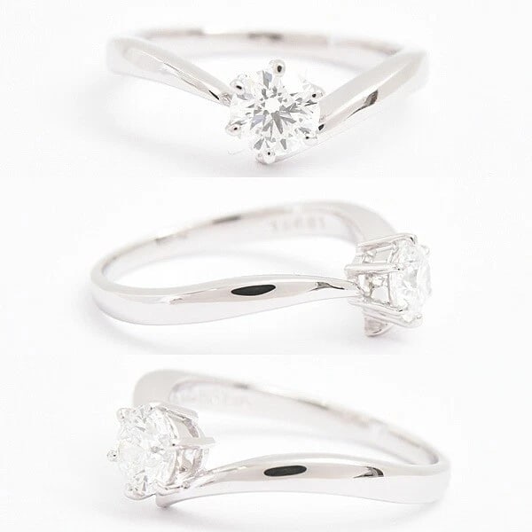 MIKIMOTO PT950 DIAMOND RING - 2