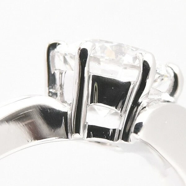 MIKIMOTO PT950 DIAMOND RING - 6