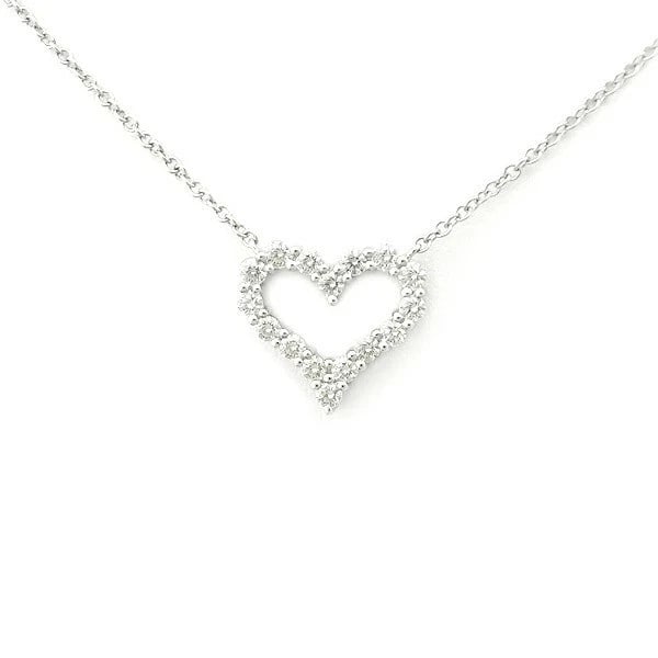 TIFFANY & CO. SENTIMENTAL HEART DIAMOND NECKLACE: Tiffany & Co. Sentimental Heart Diamond Necklace Brand: Tiffany & Co. Type/Style: Necklace Material: Pt950 Color: Platinum Size: Size: Chain Length: 15.9 inches (40.5 cm) Heart Motif Size: 11.7 mm ?