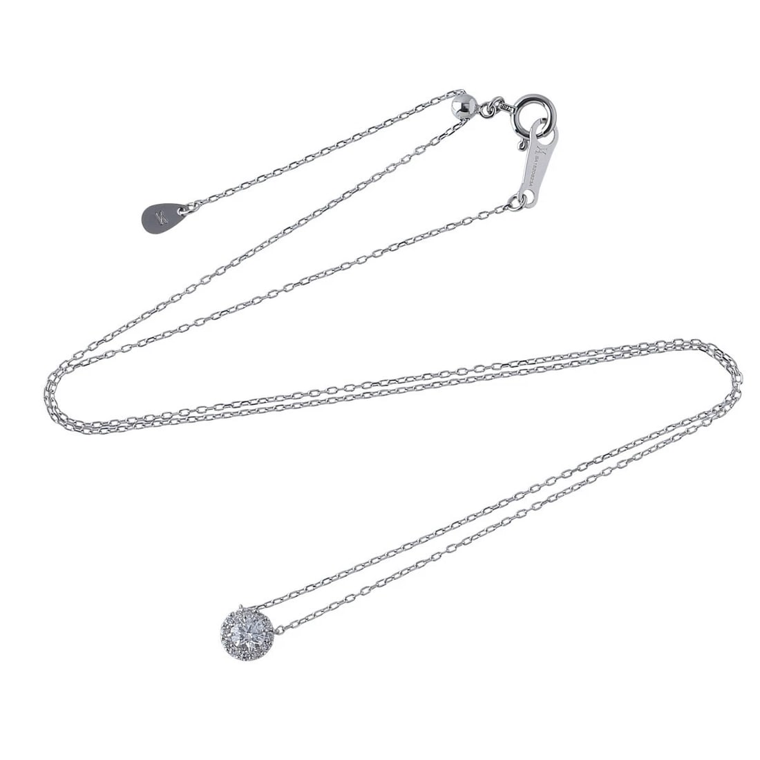 VENDOME AOYAMA GRACE DIAMOND NECKLACE: Vendome Aoyama Grace Diamond Necklace Brand: Vendome Aoyama Type/Style: Necklace Material: Pt950 Pt850 Color: Pt Size: Pendant Size: Approx. 5.5 mm diameter Necklace Length: Approx. 16.9 in (43 cm,