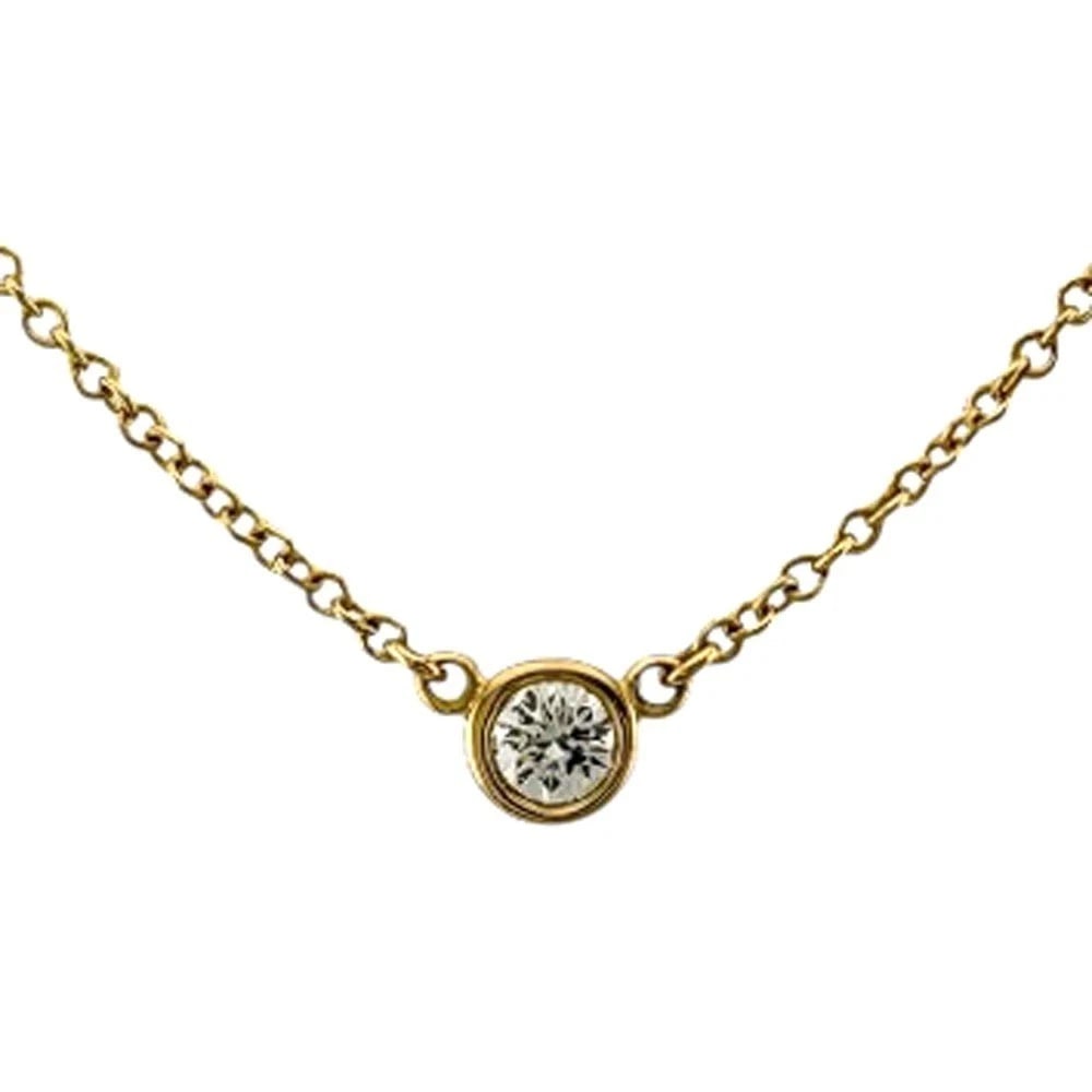 TIFFANY & CO. BY THE YARD DIAMOND NECKLACE: Tiffany & Co. By the Yard Diamond Necklace Brand: Tiffany & Co. Type/Style: Necklace Material: 18K Yellow Gold Color: YG Size: Size: Chain Length: Approx. 17.9 inches (45.5 cm), Chain Width: Approx.