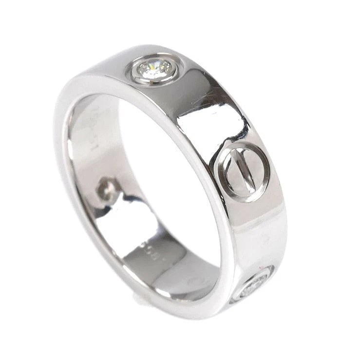 CARTIER LOVE RING: Cartier Love Ring Brand: Cartier Type/Style: Ring Material: K18WG Color: WG Size: US6 Accessories: None Accessories Notice: When purchasing pre-owned goods, please refer to the photos of the items to