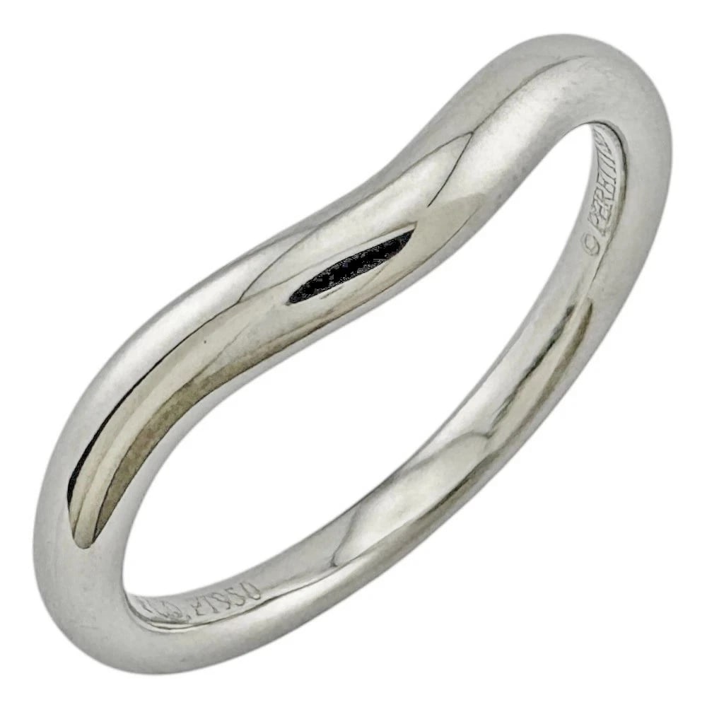 TIFFANY & CO. CURVED BAND RING: Tiffany & Co. Curved Band Ring Brand: Tiffany & Co. Type/Style: Ring Material: Pt950 Color: Pt Size: US 4 Accessories: None Accessories Notice: When purchasing pre-owned goods, please refe