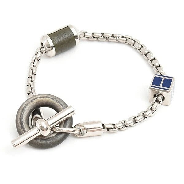HERMES MERIMERO BRACELET BLUE METAL LACQUER: Hermes Merimero Bracelet Blue Metal Lacquer Brand: HERM?S Type/Style: Bracelet Material: Metal / Lacquer / Buffalo Horn Color: None Size: Length: Approx. 8.1 inches (20.5 cm) Fit: Suitable for wrist s