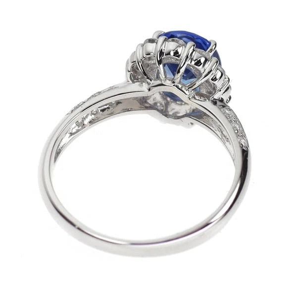 PT900 SAPPHIRE DIAMOND RING - 2
