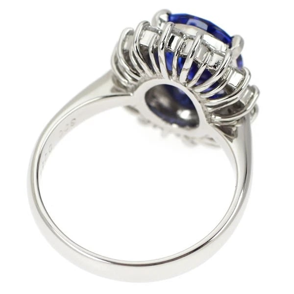 PT900 TANZANITE DIAMOND RING - 3
