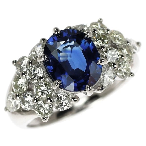 PT900 SAPPHIRE DIAMOND RING (1 of 3)