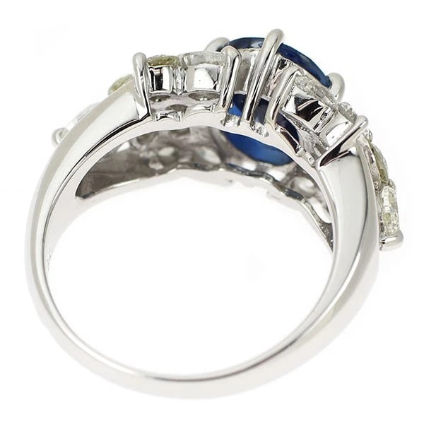 PT900 SAPPHIRE DIAMOND RING - 3