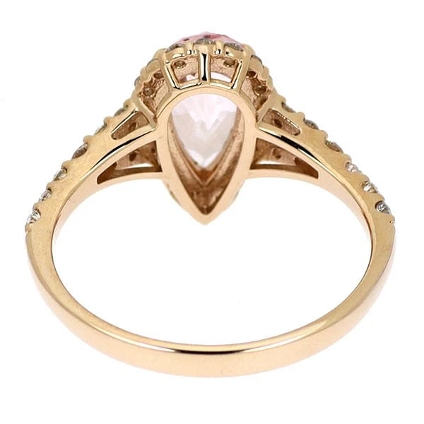 K18PG MORGANITE DIAMOND RING - 2